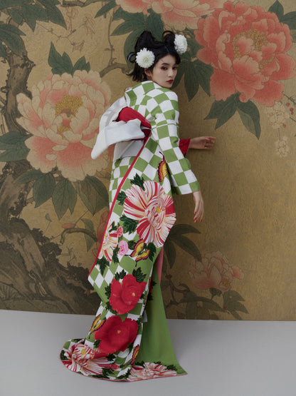 成人式振袖レンタル｜市松牡丹