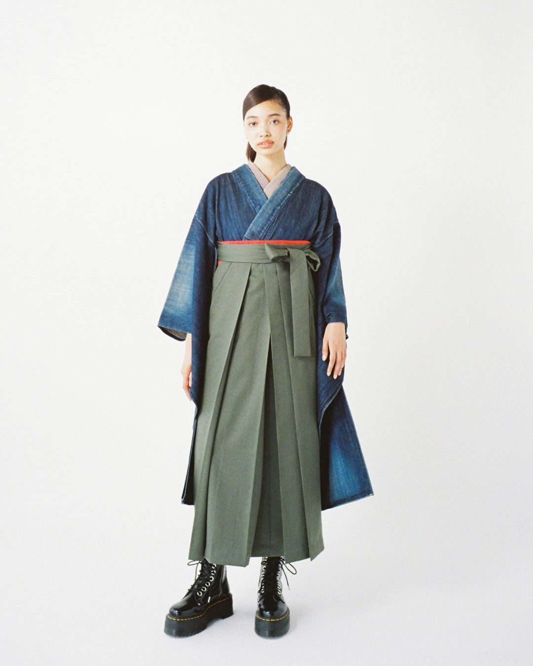デニム1yr × カーキ | 卒業袴