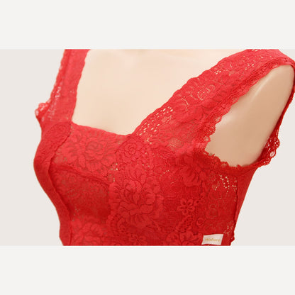 和装ブラ Wafure Camellia ブラジャー ホワイト/レッド/ベージュ