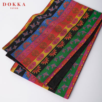 デニム ブラック×蝶花彩縞｜DOKKA vivid × KAPUKI