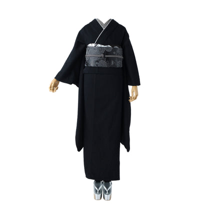 成人式振袖レンタル｜デニムブラック×菊華髑髏図