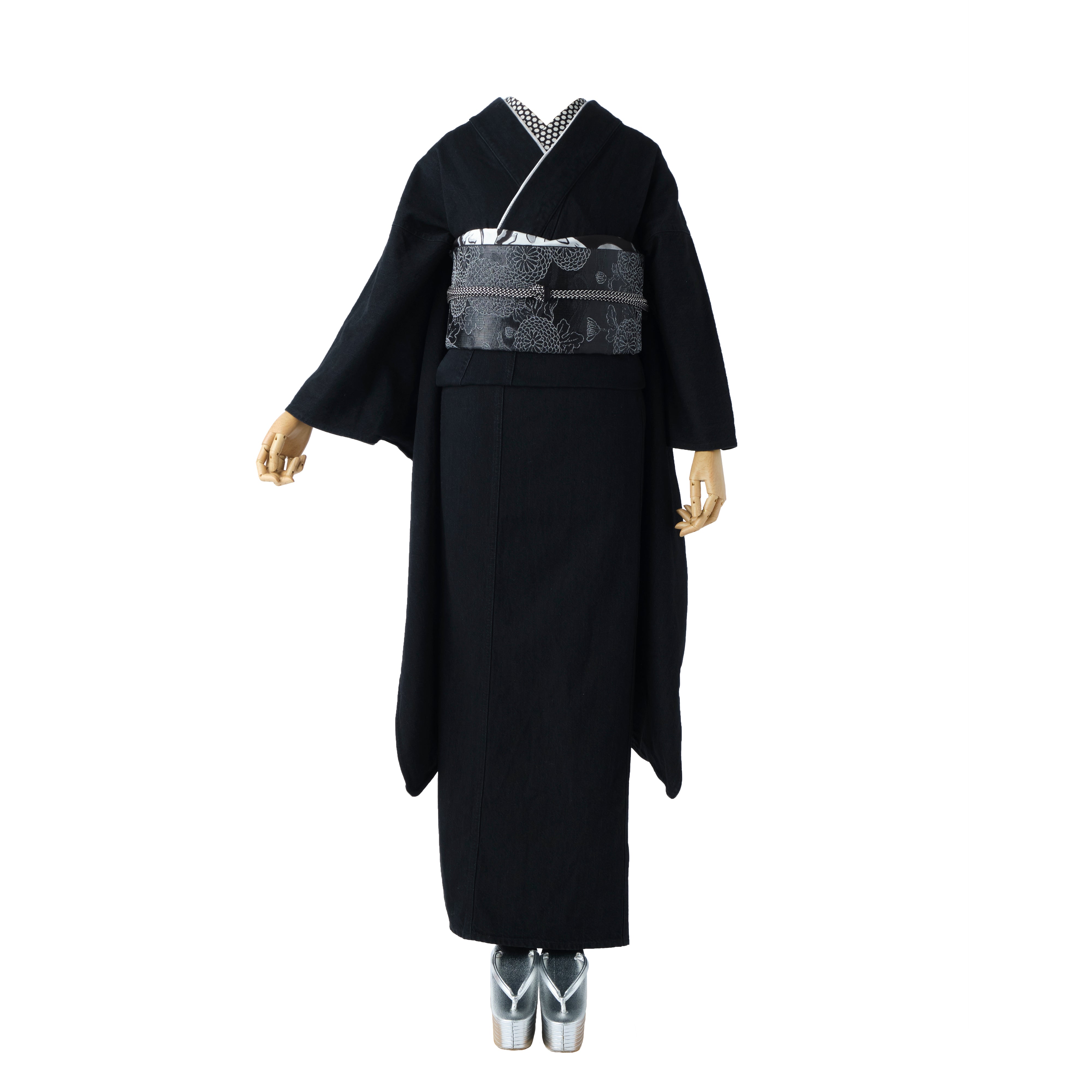 ブラック：デニム振袖 KAPUKIオリジナル