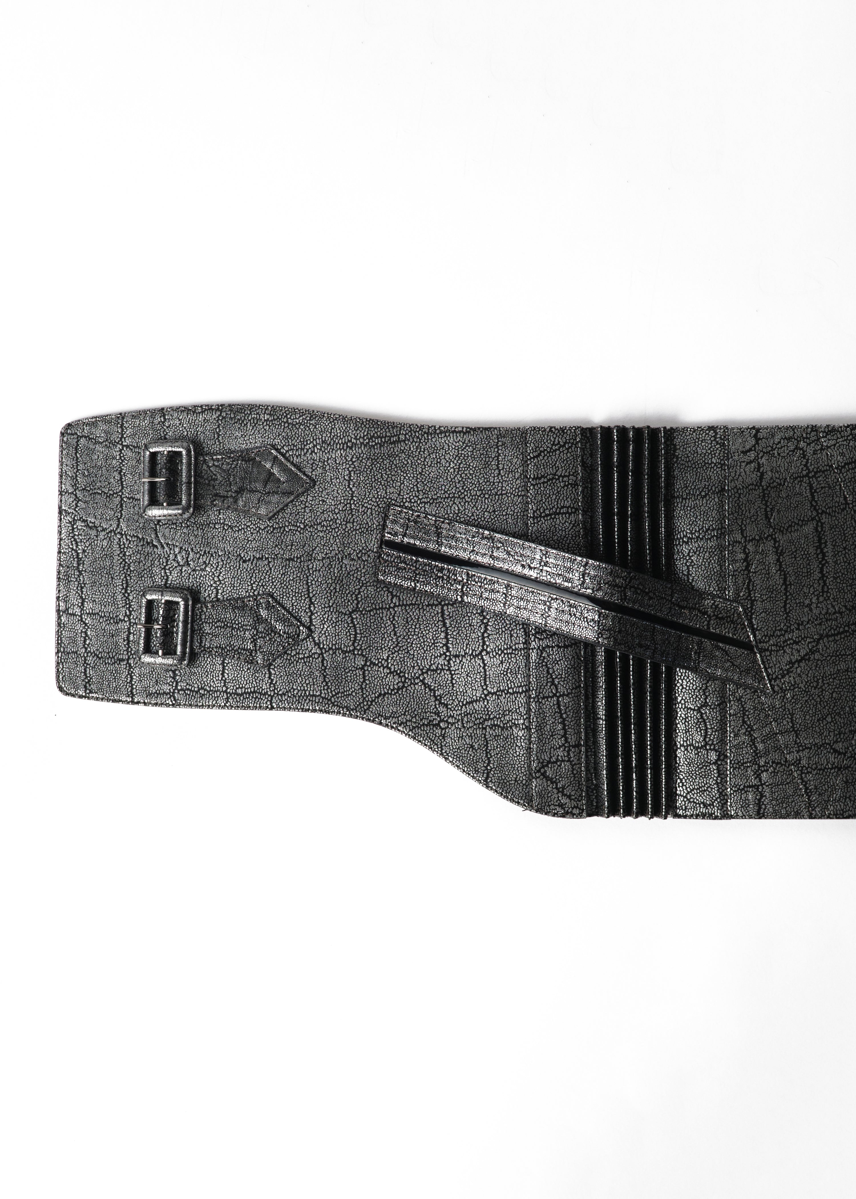 象 シルバー：帯ベルト｜レザー