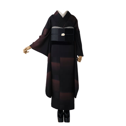 漆横段 茶：2027年成人式振袖レンタル