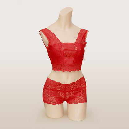 和装ブラ Wafure Camellia ブラジャー ホワイト/レッド/ベージュ