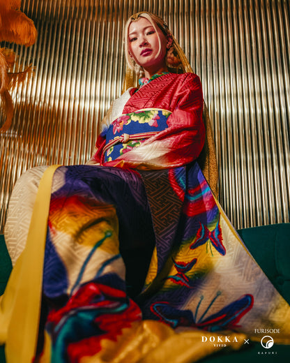 五色五光 蝶［ DOKKA vivid ］：2026年成人式振袖レンタル