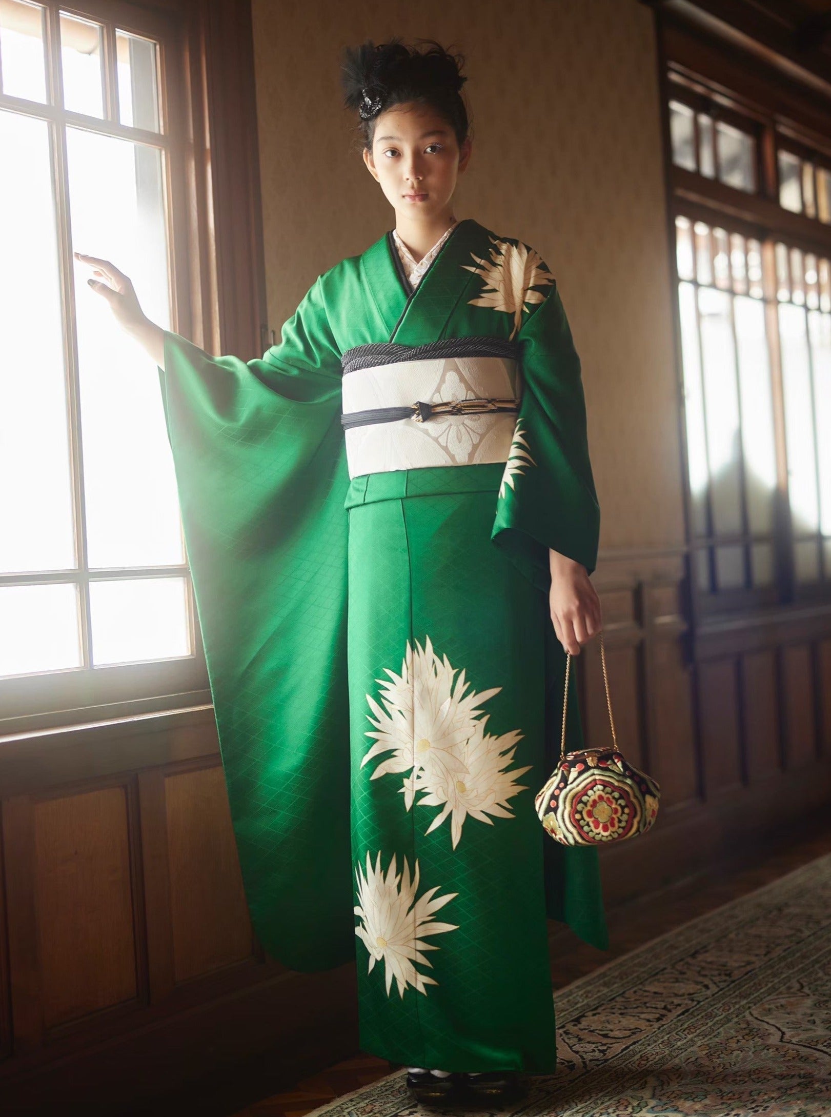 成人式振袖レンタル｜月照乱華 緑