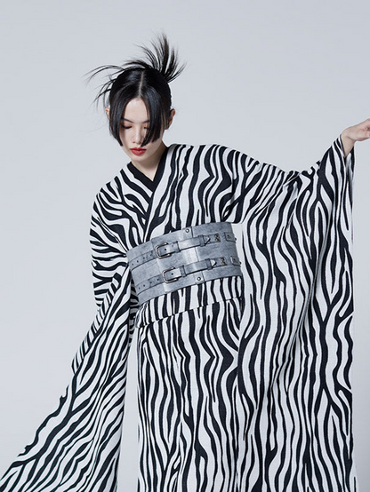 エイジングレザー ブラック：帯ベルト｜レザー – 振袖KAPUKI