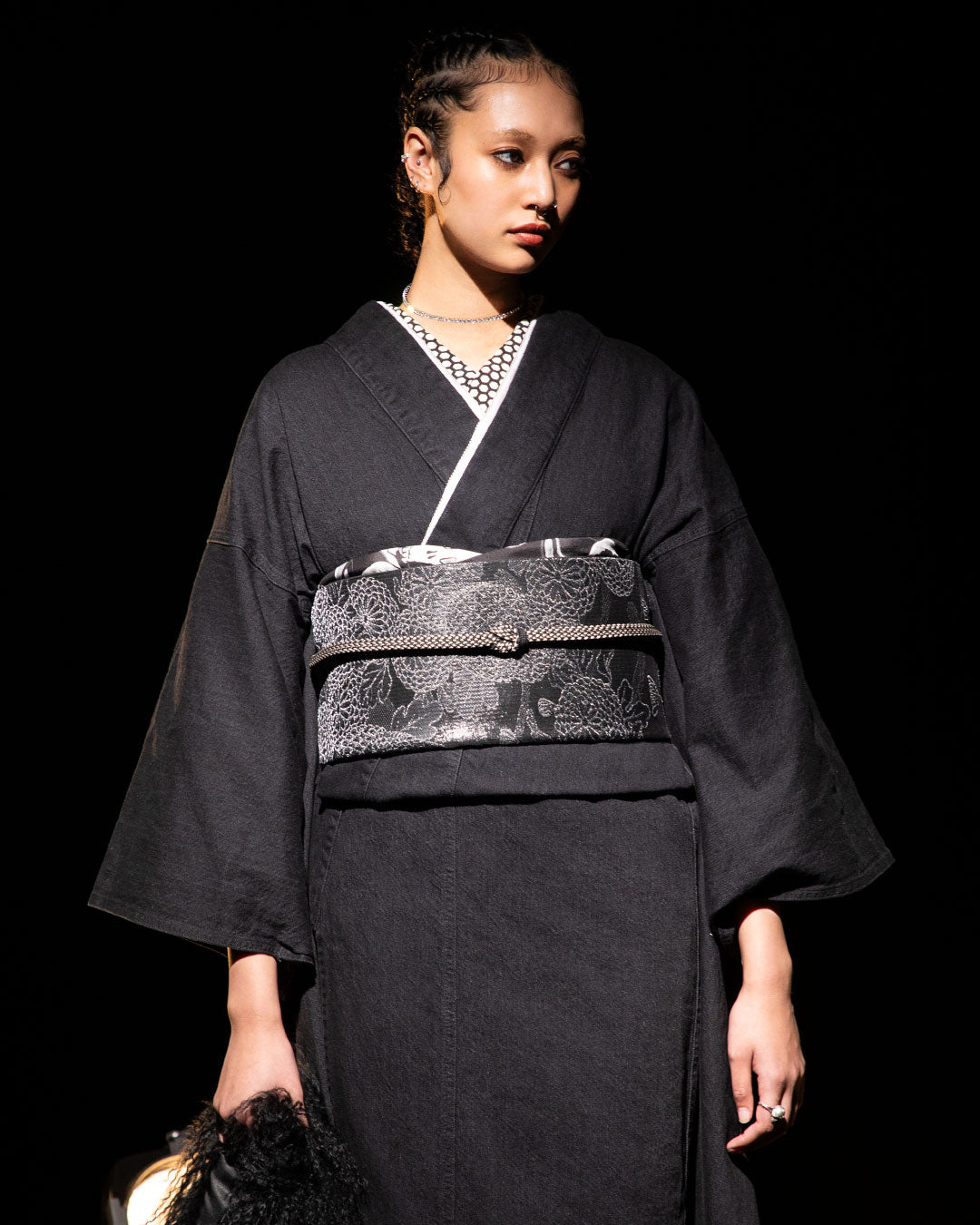 ブラック：デニム振袖 KAPUKIオリジナル