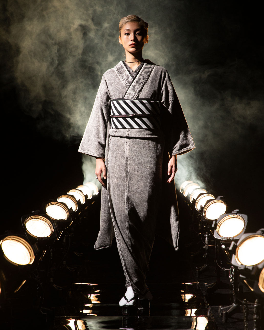 ブラックケミカル：デニム振袖 KAPUKIオリジナル