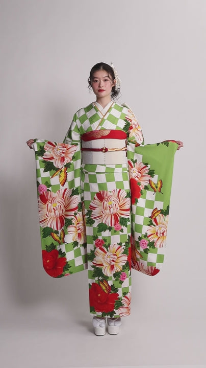 成人式振袖レンタル｜市松牡丹