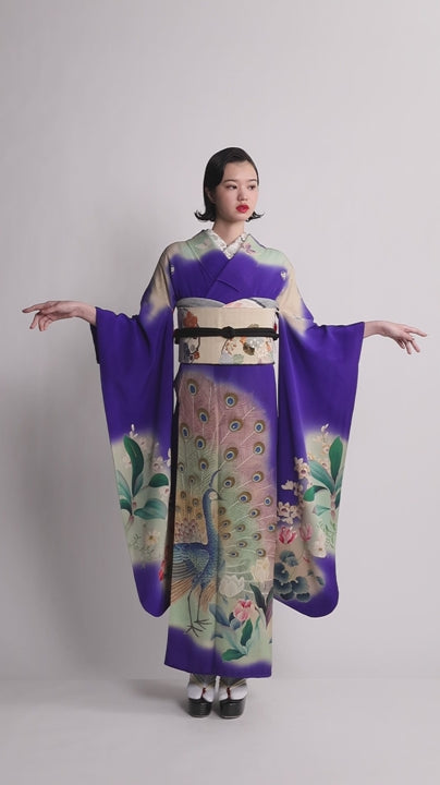 ゆ*こ様 厳選◆大変豪華なアンティーク振袖◆正絹◆広衿◆裄63.5丈155.5 ゆ*こ様 厳選◇大変豪華なアンティーク振袖◇正絹◇広衿◇裄63.5