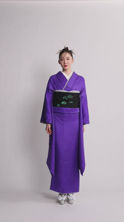 振袖購入｜色無地振袖【紗綾形紫】