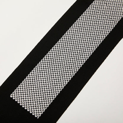 半衿 刺繍 「鹿子」 黒黒