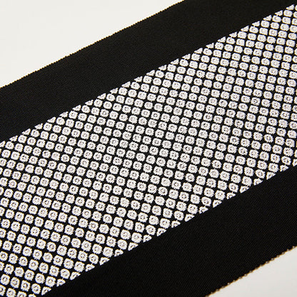 半衿 刺繍 「鹿子」 黒黒