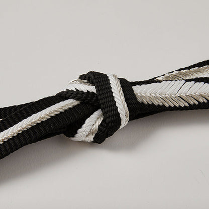 帯締め KAPUKI別注【大和組紐 極太】黒銀