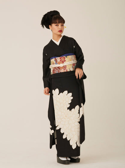 黒紋付牡丹：2026年成人式振袖レンタル
