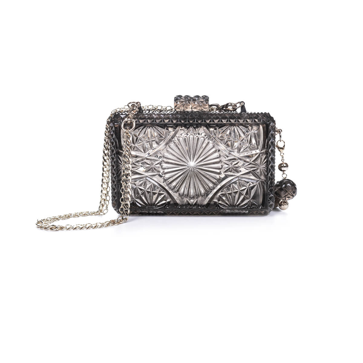 バッグ DOUGLASPOON 【Hand Carved Rectangle Clutch】 Dark Grey