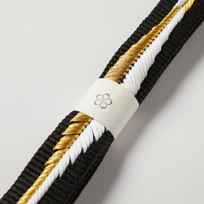 Obijime KAPUKI Bespoke [Yamato Kumihimo Extra Thick] Black Gold