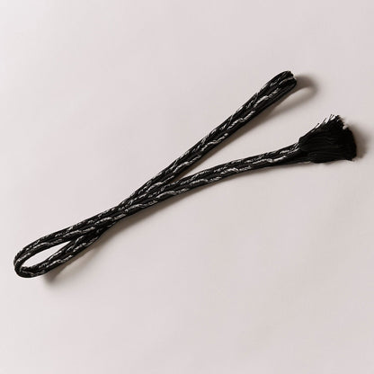 Obijime KAPUKI Bespoke [Plain Woven Arrow Pattern] Black Silver