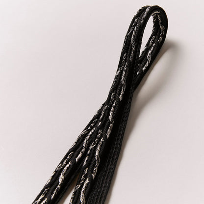 Obijime KAPUKI Bespoke [Plain Woven Arrow Pattern] Black Silver