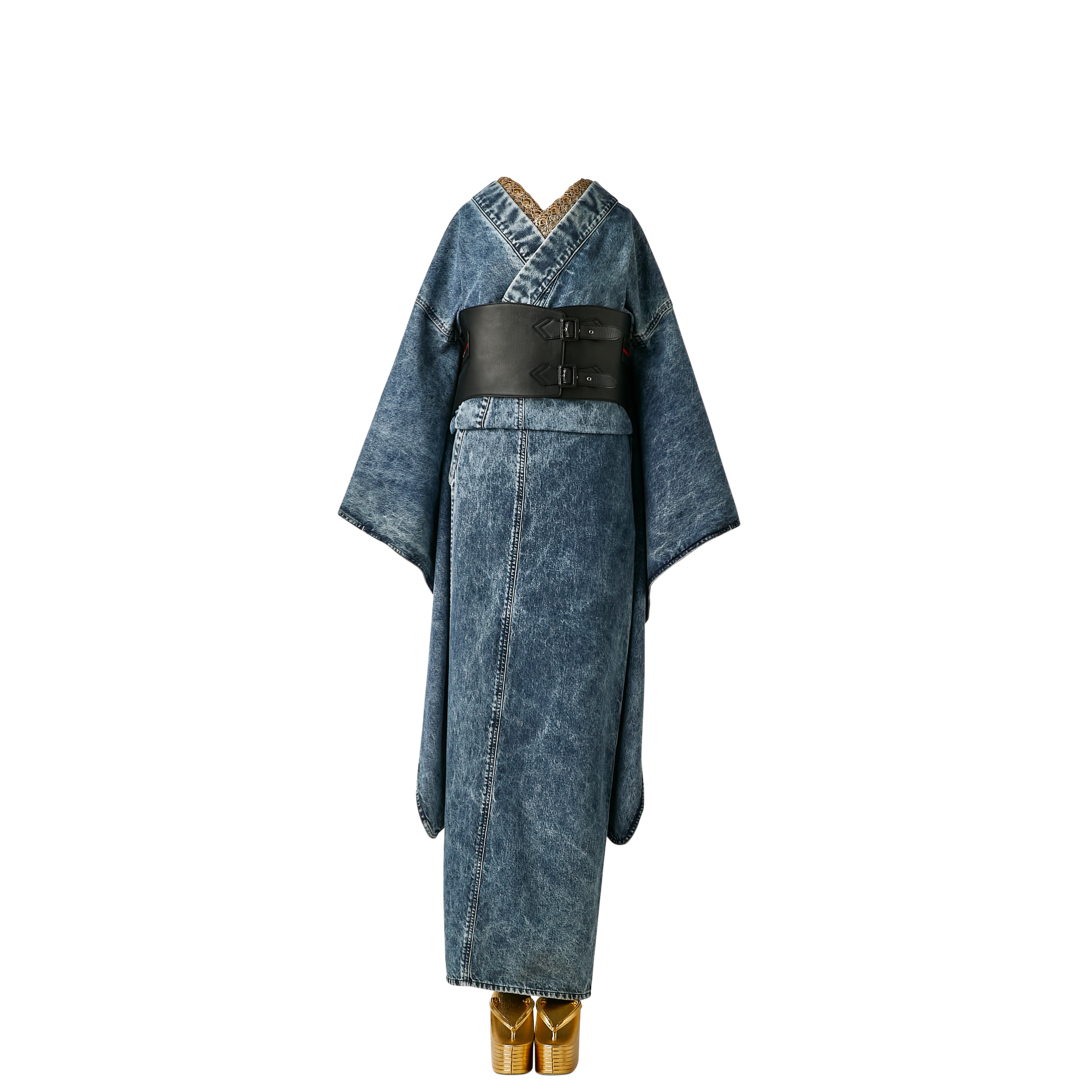 [Immediate delivery available] Denim Furisode "Chemical"
