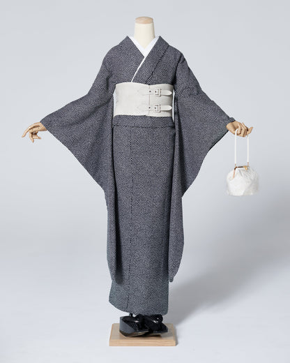 振袖購入｜木綿振袖 Monochrome 【Shark-Dots】