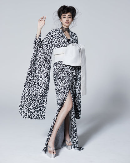 Fukuro obi KAPUKI original [lacquered checkered white]