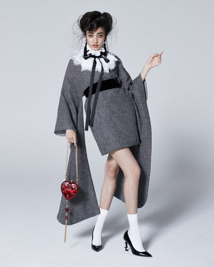 振袖購入｜木綿振袖 Monochrome 【Shark-Dots】