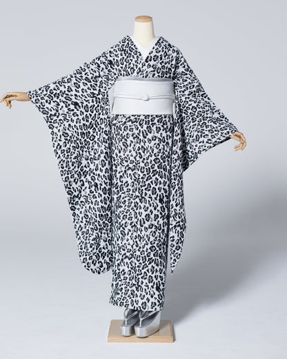 振袖購入｜木綿振袖 Monochrome 【Leopard】