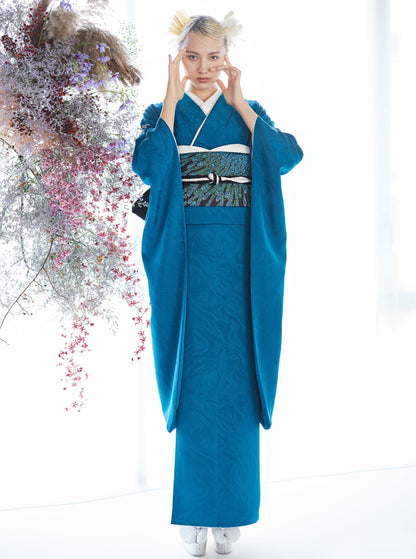 孔雀浅葱：2026年成人式振袖レンタル