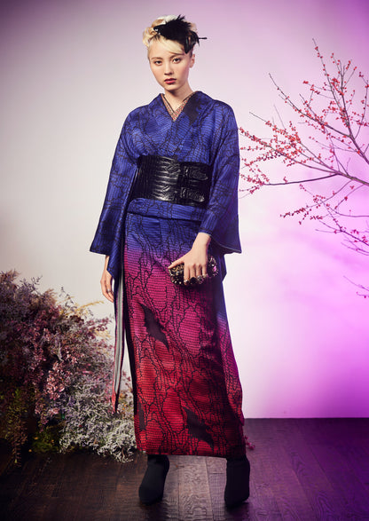 クロコ エナメルブラック ：帯ベルト｜レザー