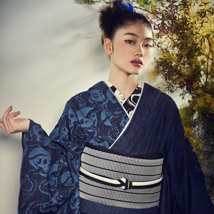 袋帯 【銀畳格子】