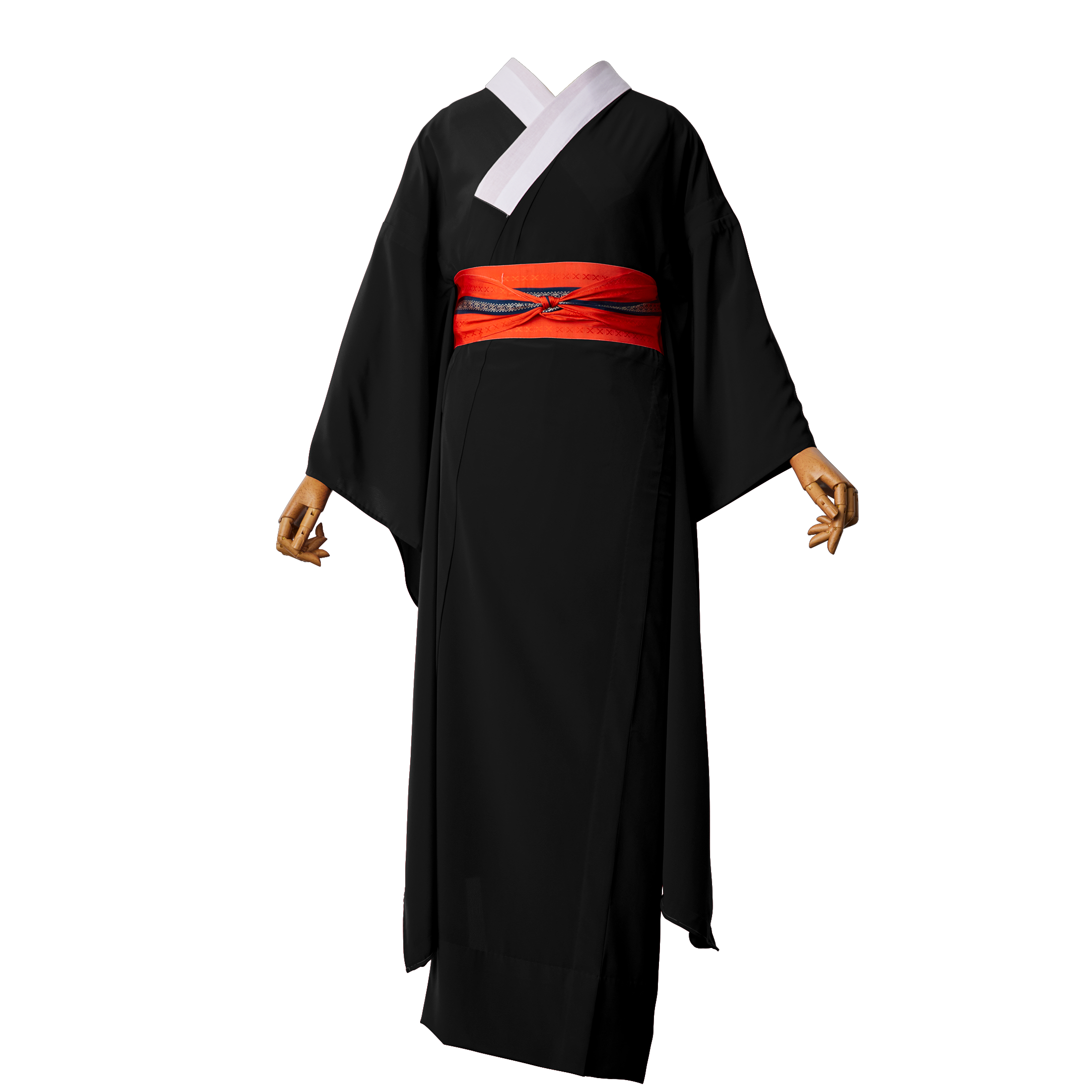 Nagusa undergarment for denim long-sleeved kimono black