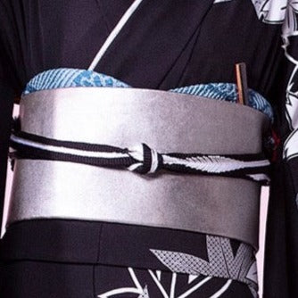 Obijime KAPUKI Bespoke [Yamato Kumihimo Extra Thick] Black Silver