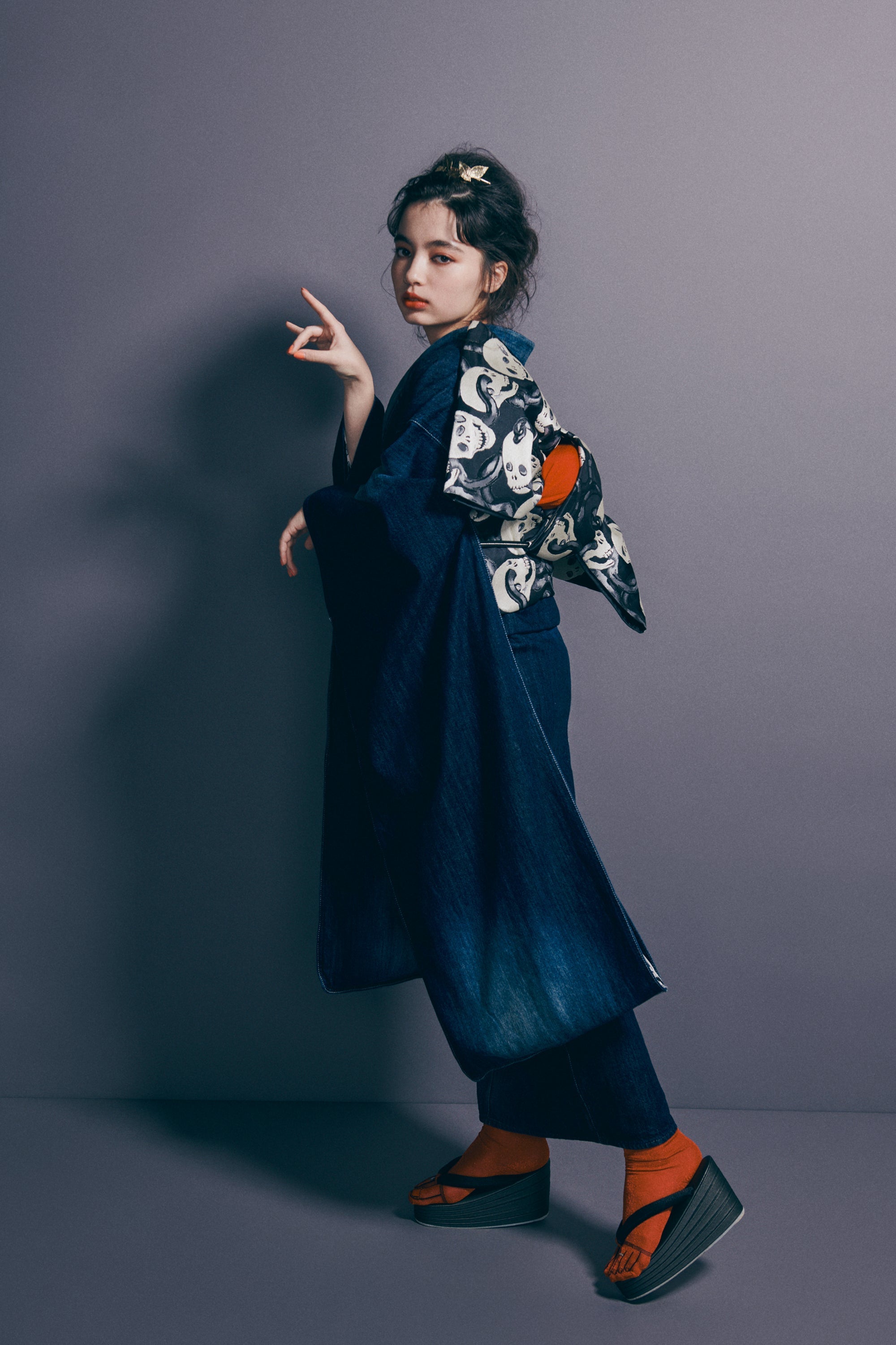 Denim Furisode "1yr"