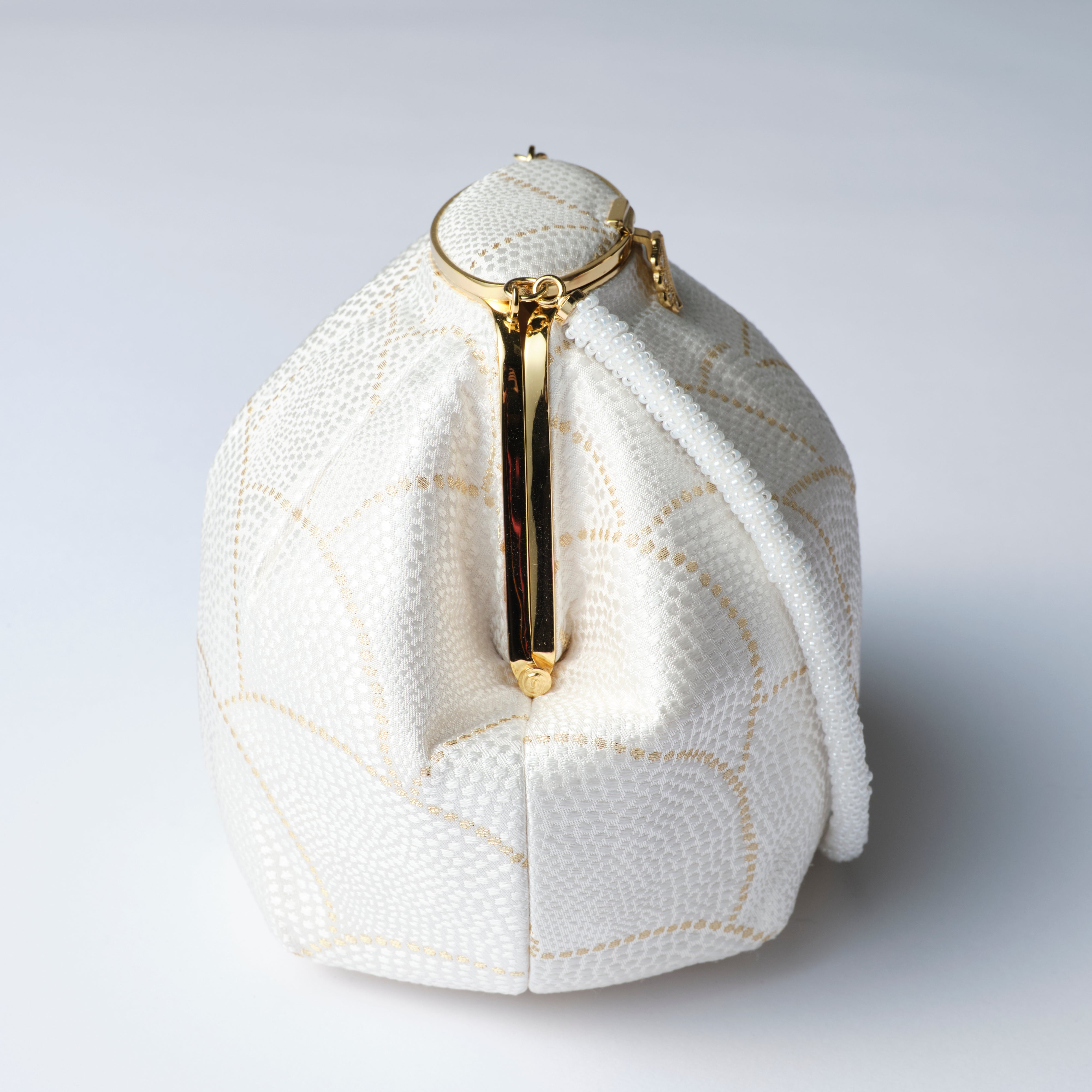 Bag Japanese Accessory Sakura "Embroidery Round Bag Seigaiha"