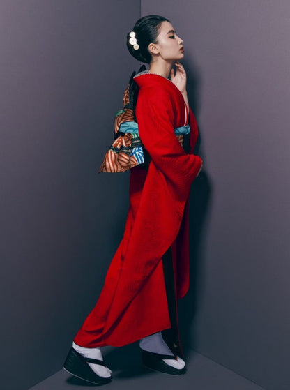 線牡丹 × 雪持笹：2026年成人式振袖レンタル