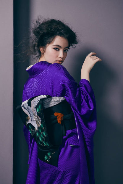 紗綾形 紫：2026年成人式振袖レンタル