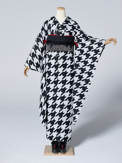 Houndstooth (袋帯)：2026年成人式振袖レンタル
